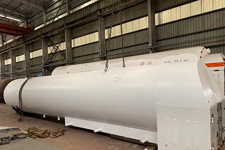 cryogenic-semitrailer-ready-for-shipping Cryogenic semitrailer prepared for international dispatch