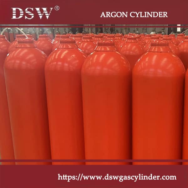argon tanks after the nosing process