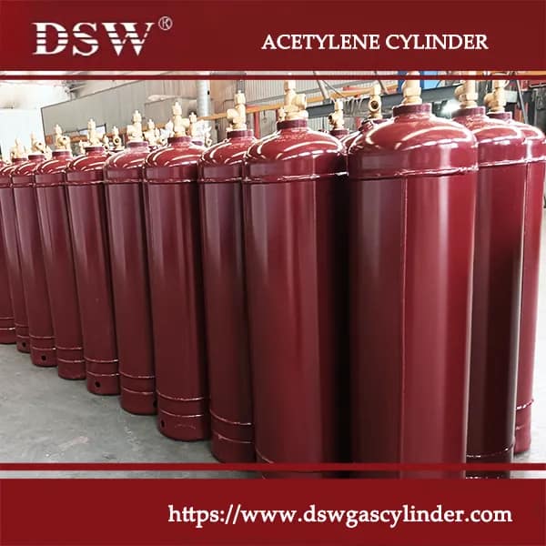 Industrial welding gas tanks for safe storage and transport of oxygen, acetylene, and argon in fabrication and metalwork.