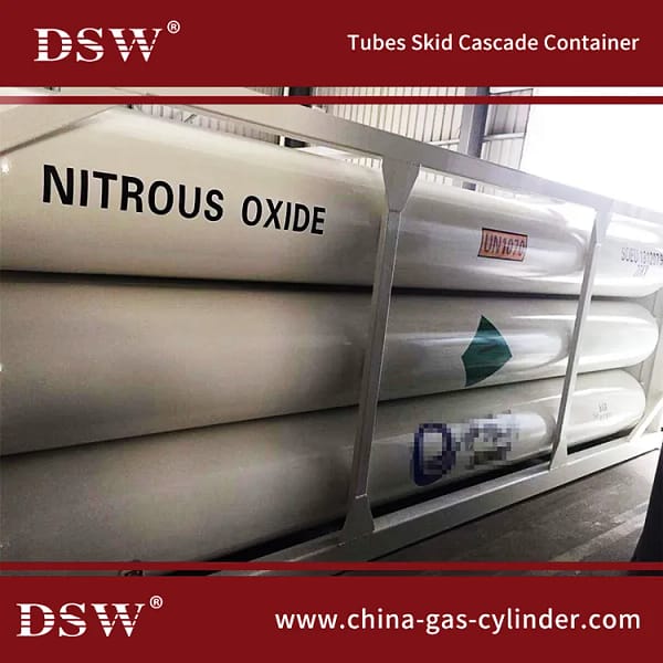 Food-grade nitrous oxide (N₂O) tube skid system for hygienic gas delivery