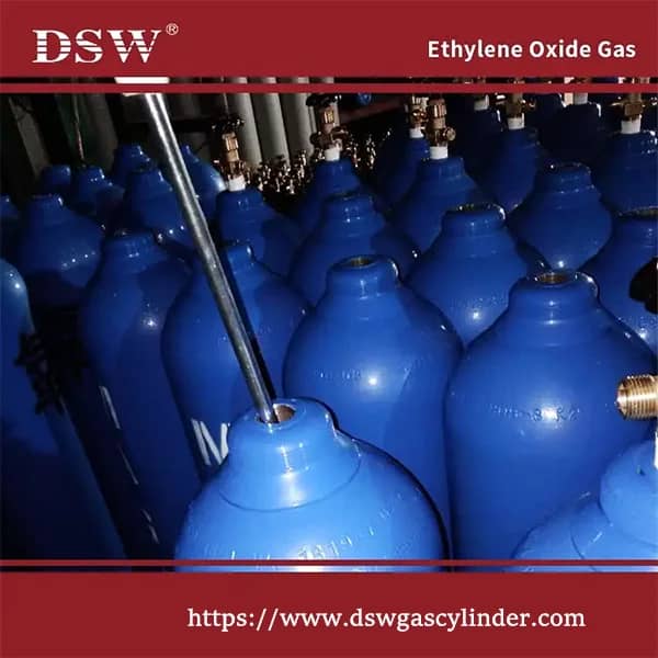 Sterilizing gas in high-pressure bottles for medical and industrial applications