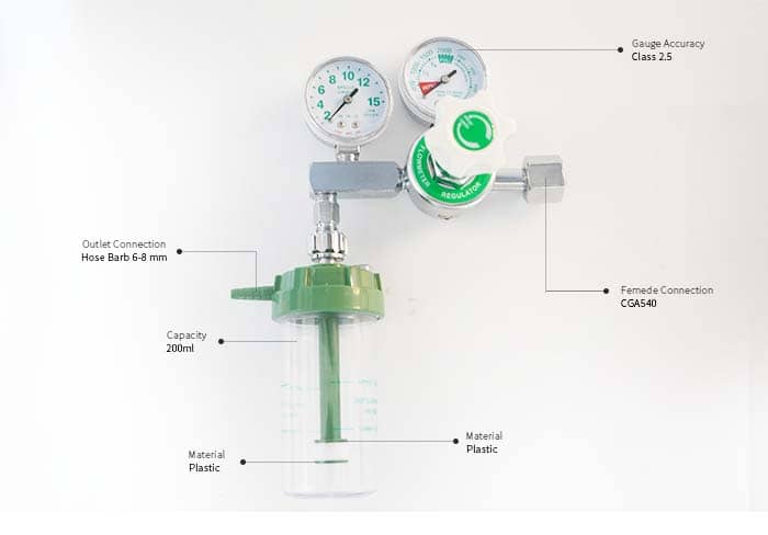 Oxygen Flowmeter with Humidifier