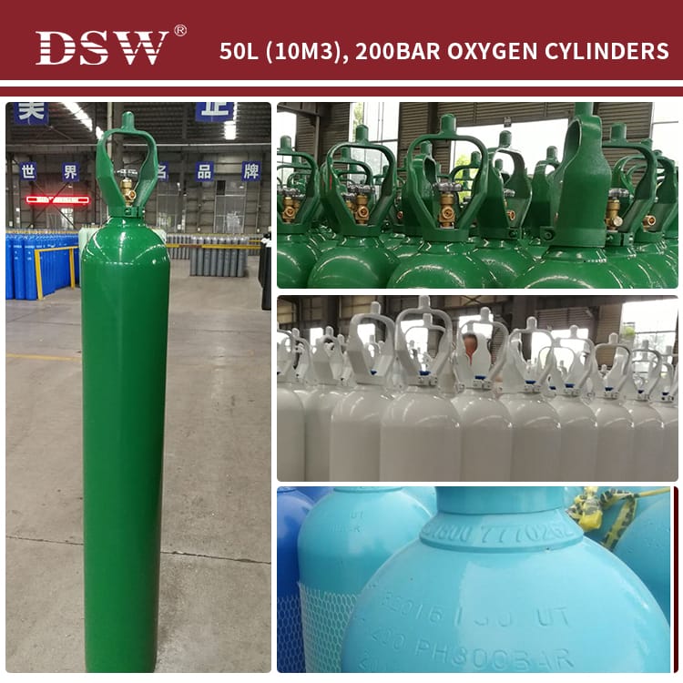 IS09809 10M3 Oxygen medical Gas Cylinder 