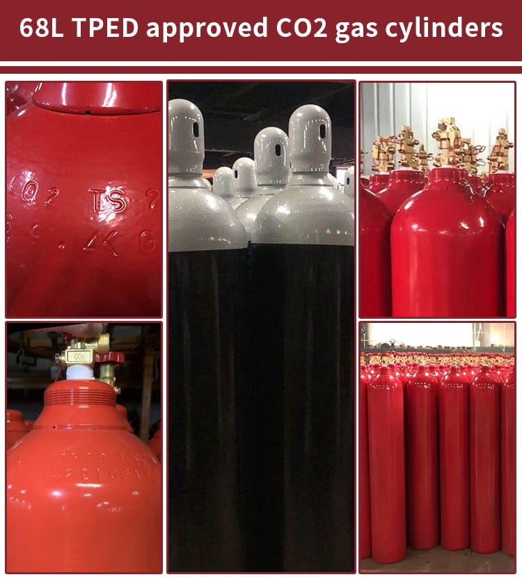 Seamless teel CO2 cylinder