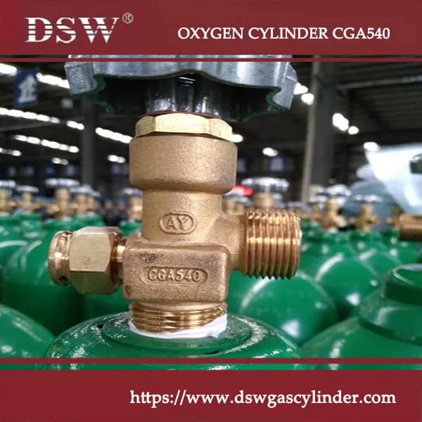 cga540-valve-oxygen-cylinder CGA 540 valve on oxygen cylinde