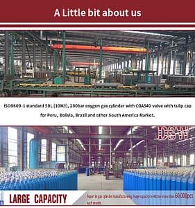 40L High Pressure Seamless Steel ISO9809-1 Gas Cylinder 6 40L High Pressure Seamless Steel cylinder, ISO9809-1 Gas Cylinder for Iran