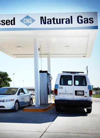 DSW CNG filling station compression system for energy efficient and cost effective fueling