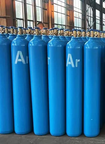 High purity argon gas cylinders and liquid argon LAR storage tanks for industrial welding, electronics, and cryogenic applications