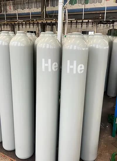 Helium gas cylinder and tank for industrial, laboratory, and commercial refilling