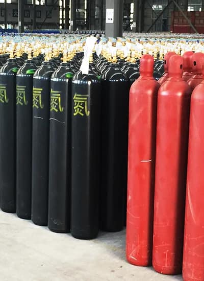 Seamless steel gas cylinders 2L to 80L for high pressure compressed gas storage and industrial applications