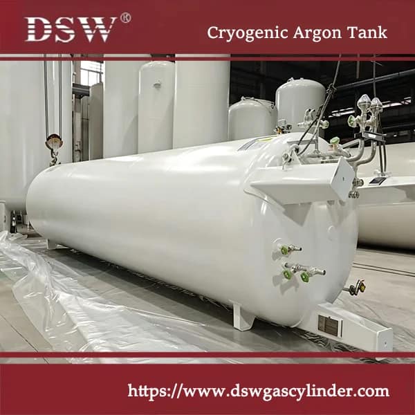Liquid Argon Tank 2 Cryogenic argon tank with vacuum insulated double wall construction for safe liquid argon storage and industrial gas supply