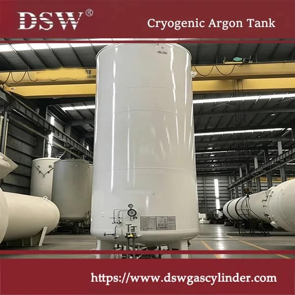 Liquid Argon Tank 1 DSW liquid argon cryogenic storage tank with vacuum insulated design for safe bulk LAr storage and gas supply