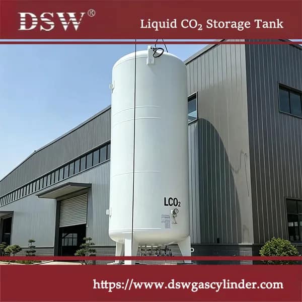 Liquid CO₂ Storage Tank 1 DSW liquid CO2 storage tank for bulk industrial carbon dioxide storage
