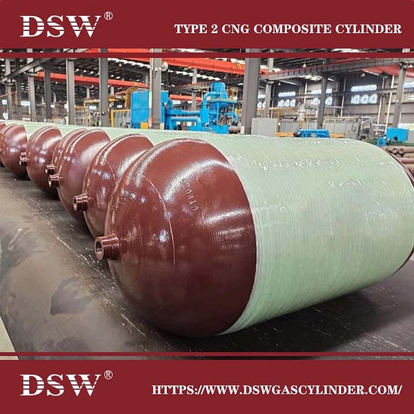 CNG 2 Circumferential Wound Gas Cylinder with Steel Liner for Compressed Natural Gas for Vehicles