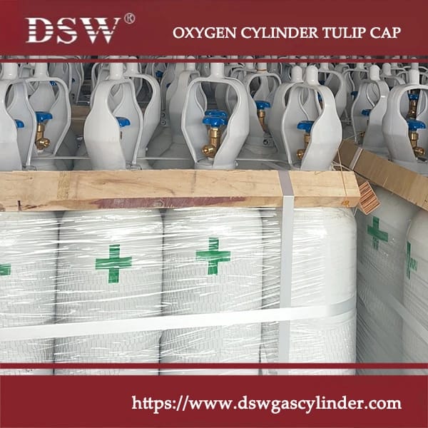 The tulip cap is an essential feature of our medical gas cylinders