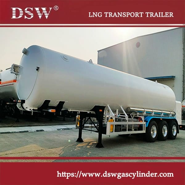 LNG transport trailer for safe cryogenic liquid delivery