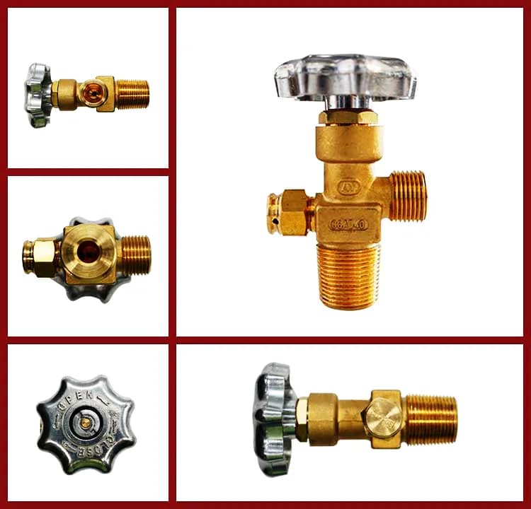 oxygen-cylinder-valves High pressure CGA 540 oxygen cylinder valves made of forged brass for medical and industrial gas applications