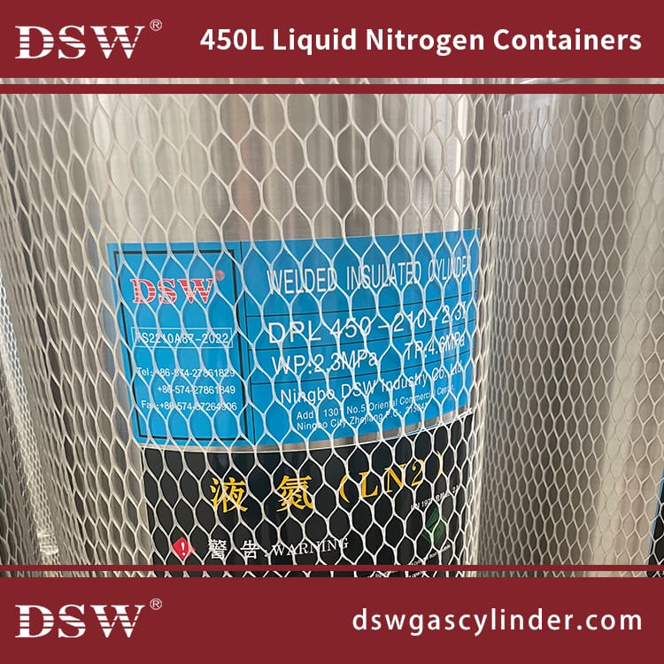 Cryogenic Liquid Container 3 Dewar nitrogen tank 450L Liquid Nitrogen Containers
