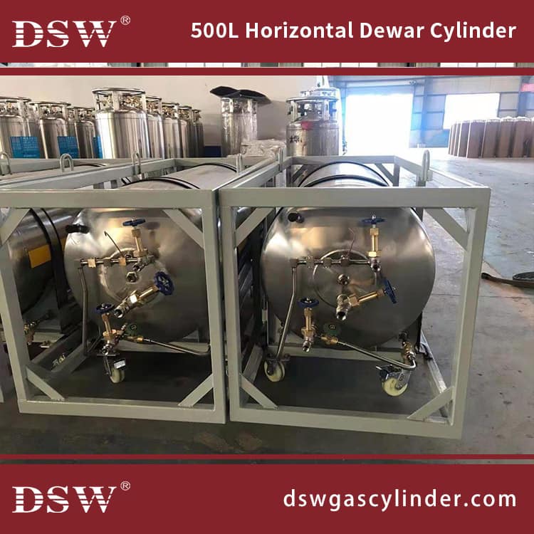 500L Horizontal Cryogenic Cylinder 3 500L Horizontal Cryogenic Cylinder Image 3