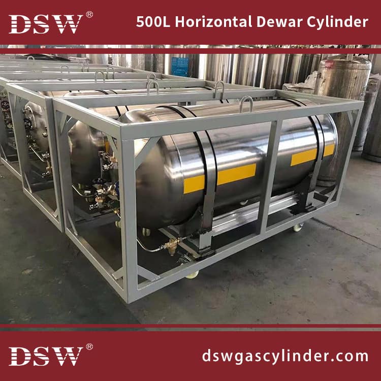 500L Horizontal Cryogenic Cylinder 4 500L Horizontal Cryogenic Cylinder Image 4