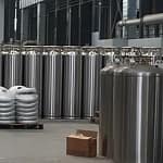 Cryogenic storage system with insulated tanks and monitoring equipment for ultra-low temperature preservation.