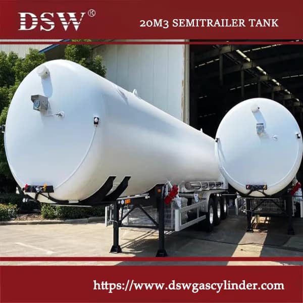 Liquid oxygen truck transporting cryogenic LOX for industrial and medical use