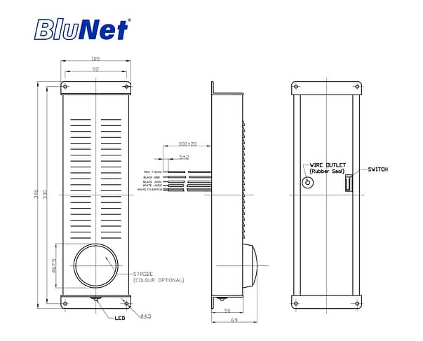 EAS-346F.outdoor siren with flash self contained siren