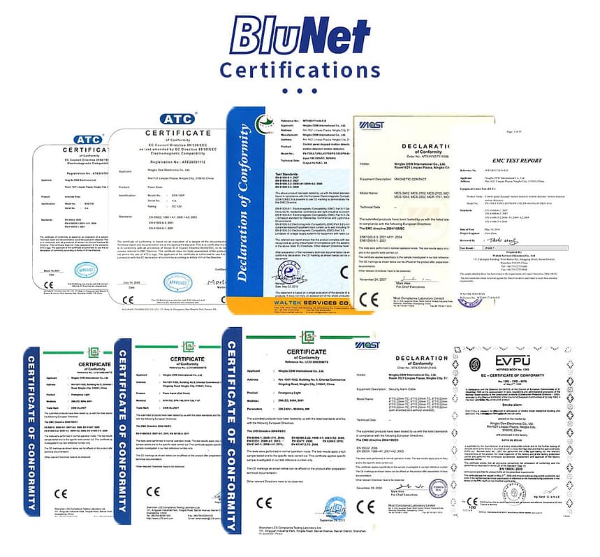 LED Exit Lights certificates